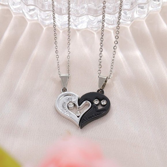 Long tiantian 4Pcs Couple Necklace Bracelet Set Matching Bracelets for C… - Picture 1 of 6